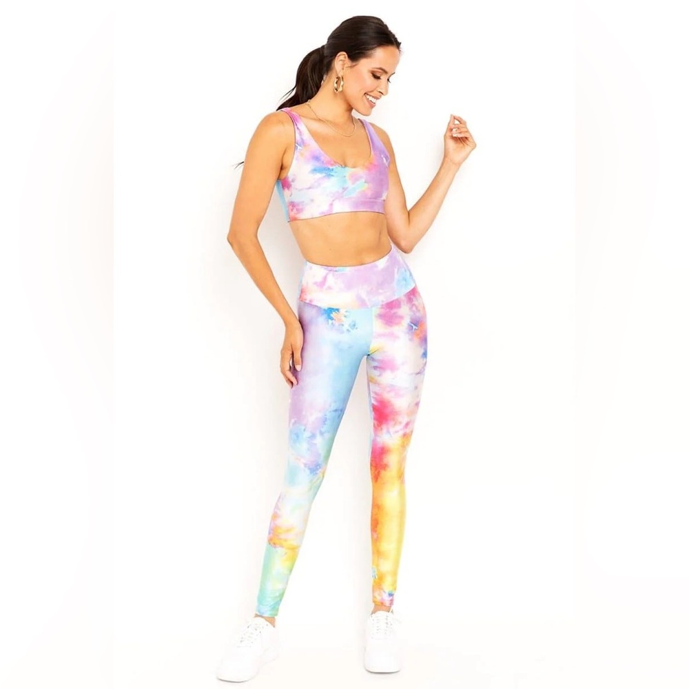 Goldsheep tie dye leggings rainbow neon